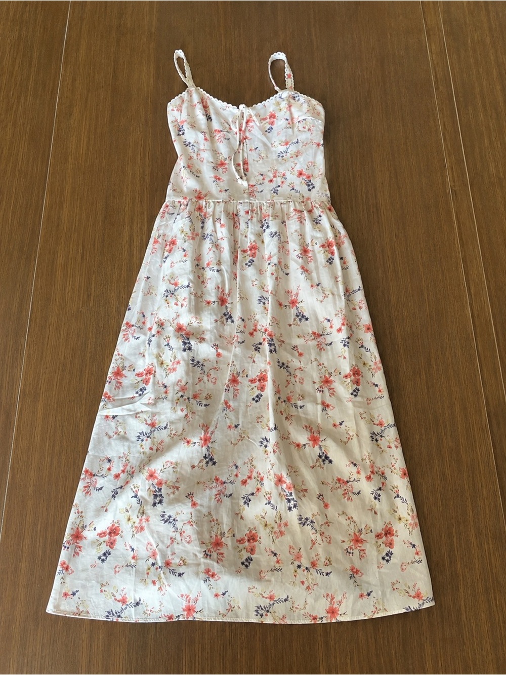 Caroline Constas NWT Floral Linen Blend Tie Front Maxi Dress Size S